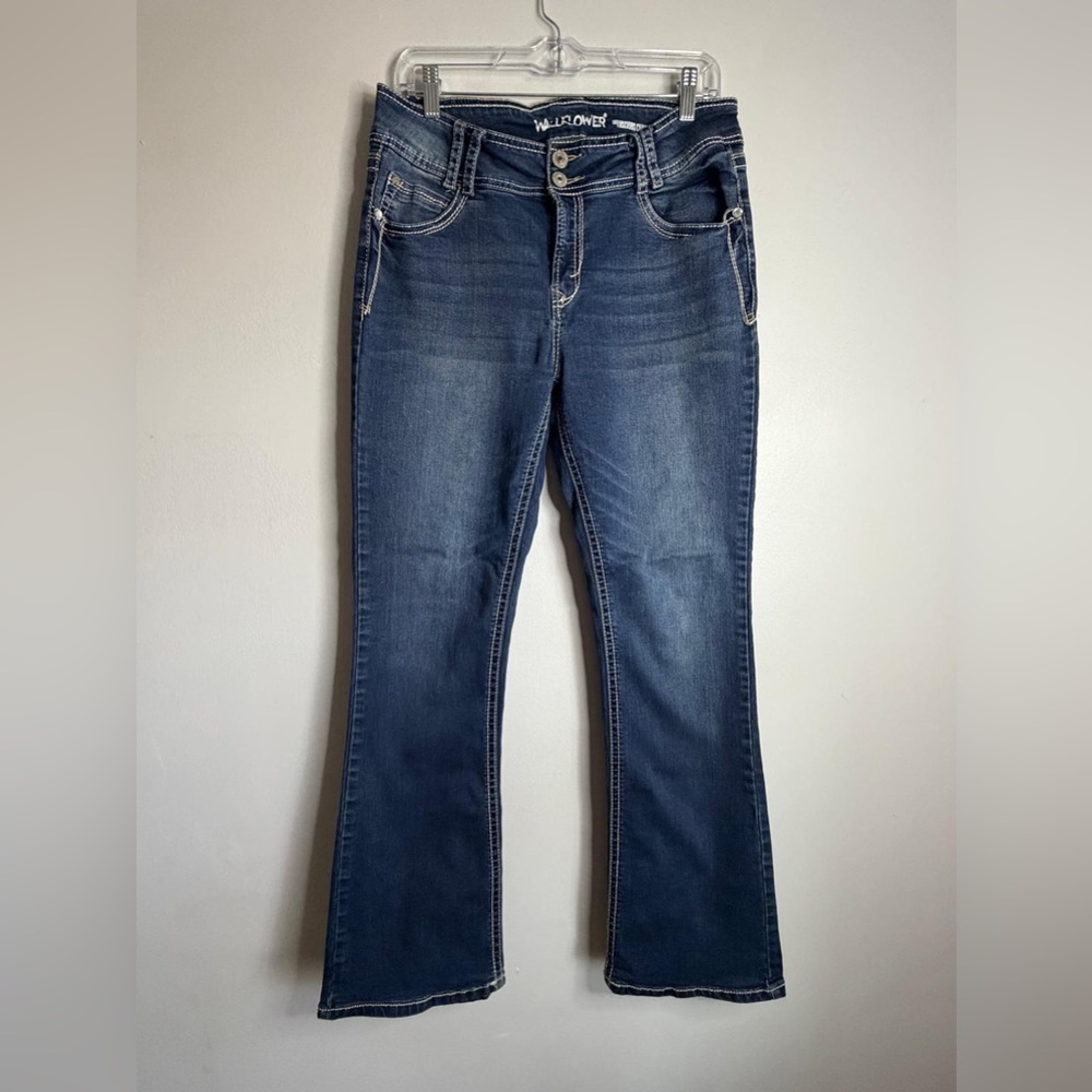 Wallflower Women's Dark Blue Boot Cut Jeans